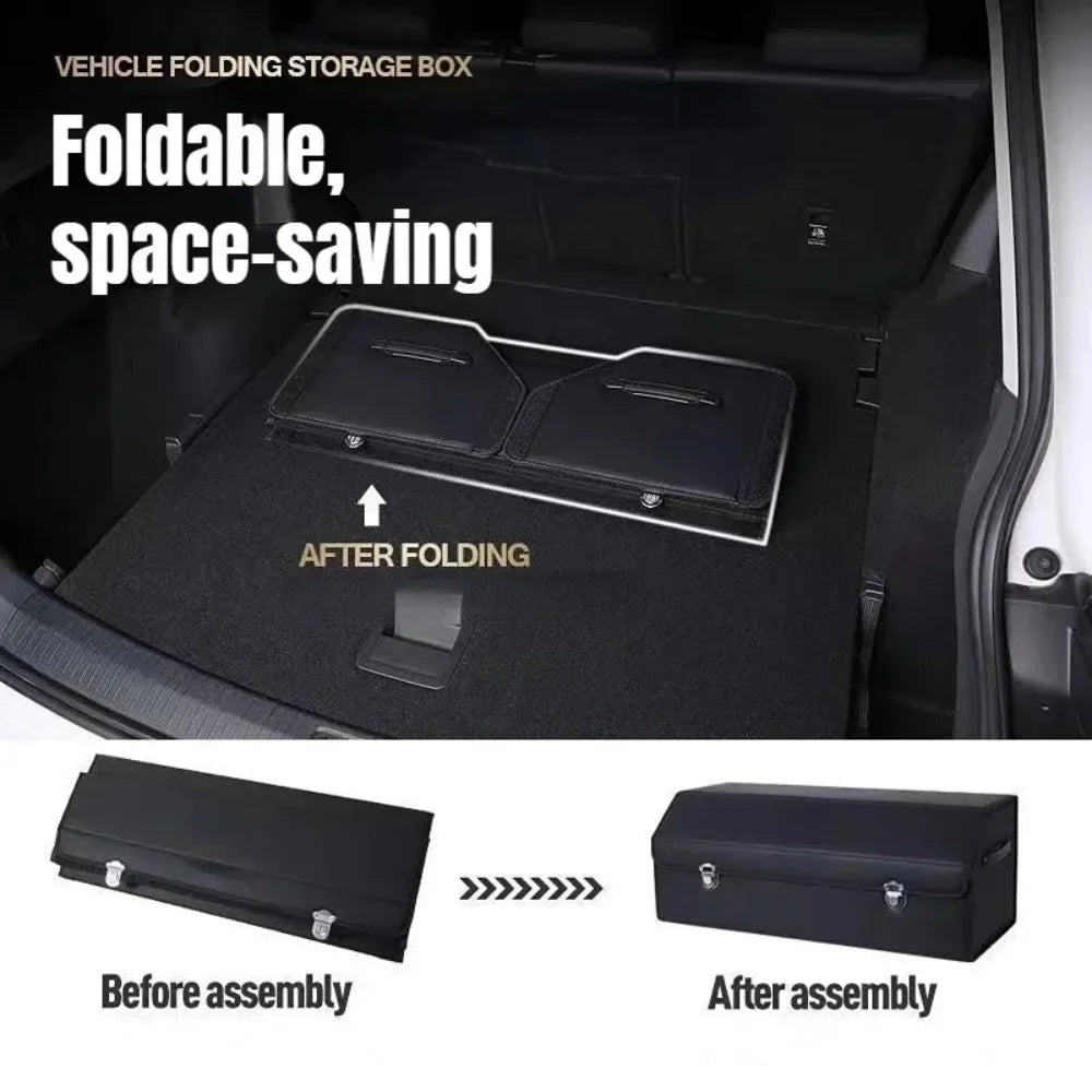 Foldable Car Storage Box – High-Capacity Travel Organizer for Auto Interior