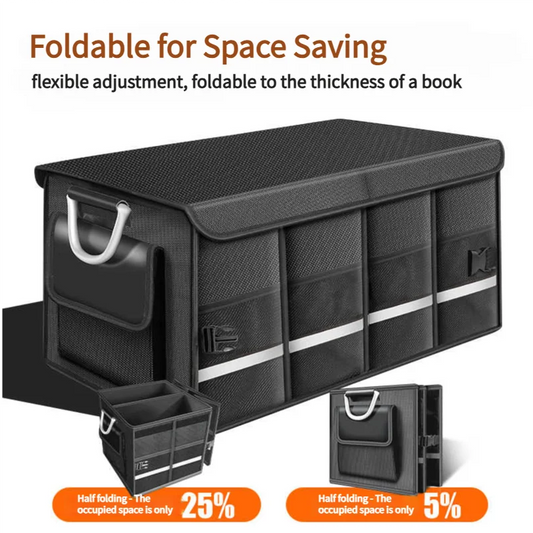Heavy-Duty 72L Car Trunk Organizer | Foldable Waterproof Storage Box