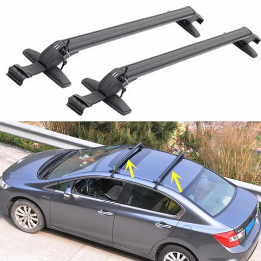 165 lbs Car Roof Rack Cross Bars – Universal Cargo Luggage Carrier for 4-5 Door Cars, Lockable